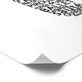 Ballet Pointe Shoe Typografie Schwarzweiß Poster (Ecke)