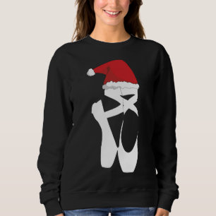 Ballet Pointe Shoe Weihnachtsfeier Weihnachtsmannm Sweatshirt