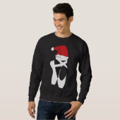 Ballet Pointe Shoe Weihnachtsfeier Weihnachtsmannm Sweatshirt (Vorne ganz)