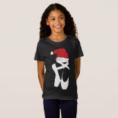 Ballet Pointe Shoe Weihnachtsfeier Weihnachtsmannm T-Shirt (Vorne ganz)