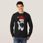 Ballet Pointe Shoe Weihnachtsfeier Weihnachtsmannm T-Shirt (Vorne ganz)