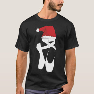 Ballet Pointe Shoe Weihnachtsfeier Weihnachtsmannm T-Shirt