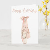 Ballet Pointe Shoes Geburtstag Karte (Gelbe Blume)