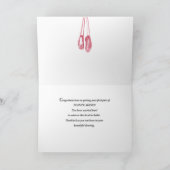 Ballet Pointe Shoes, Glückwunsch zum ersten Paar Karte (Innenseite)