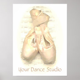 Ballet Pointe Shoes Personalisiert gestrichen Poster