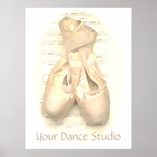 Ballet Pointe Shoes Personalisiert gestrichen Poster (Vorne)