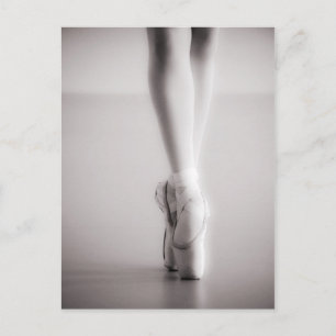 Ballet Pointe Shoes Sepia Tanzen Slippers Postkarte