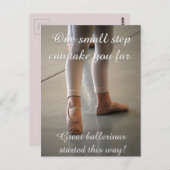 BALLET POSTCARD NIEDLICH BALLERINA DANCER MOTIVIER POSTKARTE (Vorne/Hinten)