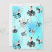 Ballet Princess 1st Birthday Pastel Illustration Einladung (Rückseite)
