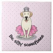 Ballet Princess Gelbe Labrador Labrador Retriever  Fliese (Vorderseite)
