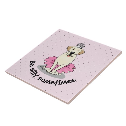 Ballet Princess Gelbe Labrador Labrador Retriever  Fliese (Seite)