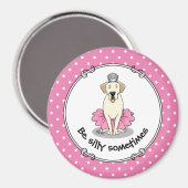Ballet Princess Gelbe Labrador Labrador Retriever  Magnet (Vorderseite/Rückseite)