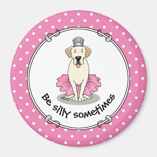 Ballet Princess Gelbe Labrador Labrador Retriever  Magnet (Vorne)