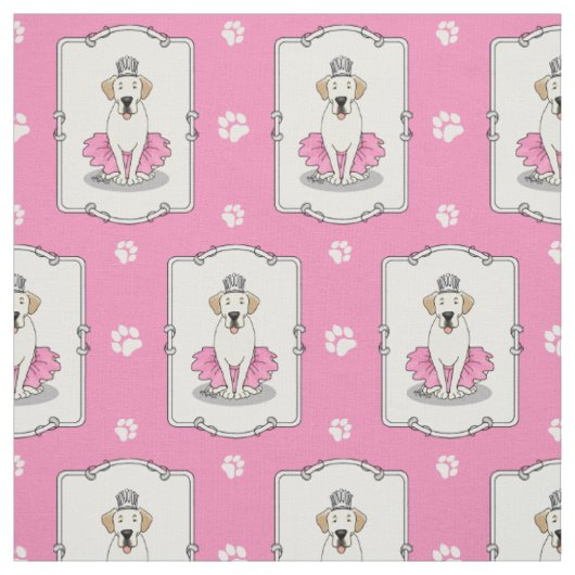 Ballet Princess Yellow Labrador Retriever Dog Stoff (Muster)