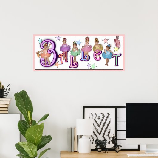 Ballet - Print (White Background) Poster (Heimbüro)