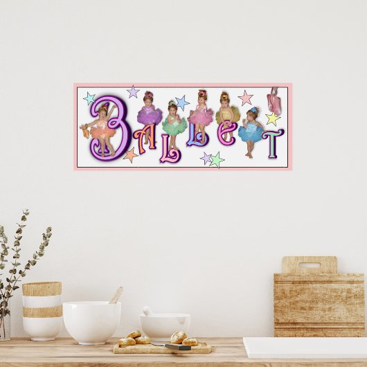Ballet - Print (White Background) Poster (Küche)