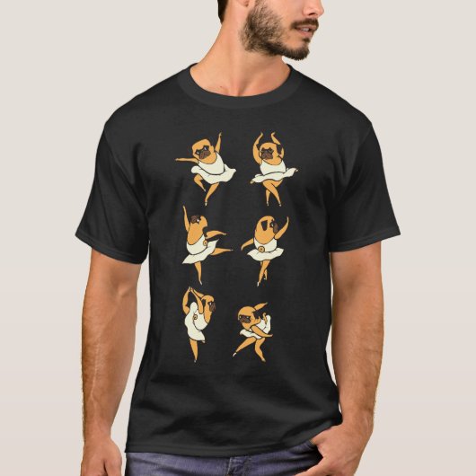 Ballet Pug Classic 754 T-Shirt (Vorderseite)