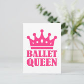Ballet Queen Crown Postkarte (Stehend Vorderseite)