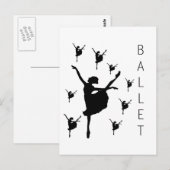 Ballet Retro Serie 2010 getweetet Postkarte (Vorne/Hinten)