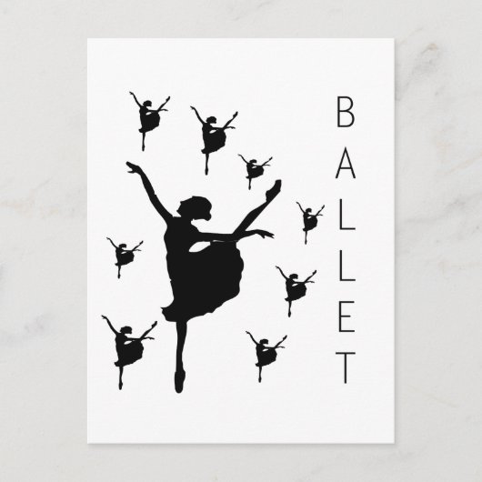Ballet Retro Serie 2010 getweetet Postkarte (Vorderseite)