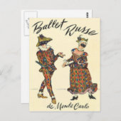 Ballet Russe Harlequin Dancers Postkarte (Vorne/Hinten)