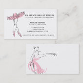 Ballet School Instruction Dance Visitenkarte (Vorne/Hinten)