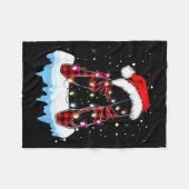 Ballet Scute Ss Cute Sss Christmas Lights Santa Ba Fleecedecke (Vorderseite (Horizontal))