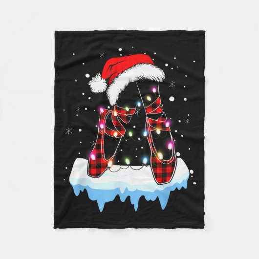 Ballet Scute Ss Cute Sss Christmas Lights Santa Ba Fleecedecke (Vorderseite)