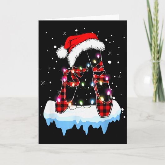 Ballet Scute Ss Cute Sss Christmas Lights Santa Ba Karte (Vorderseite)