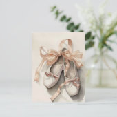 Ballet Shoes and Bows Postcard Postkarte (Stehend Vorderseite)