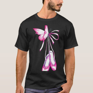 Ballet Shoes Butterfly T-Shirts für Damen Girl