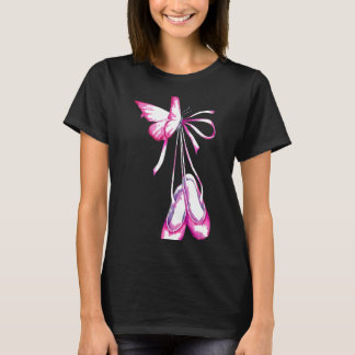 Ballet Shoes Butterfly T-Shirts für Damen Girl