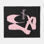 Ballet Shoes Design Fleece Blanket (Vorderseite (Horizontal))