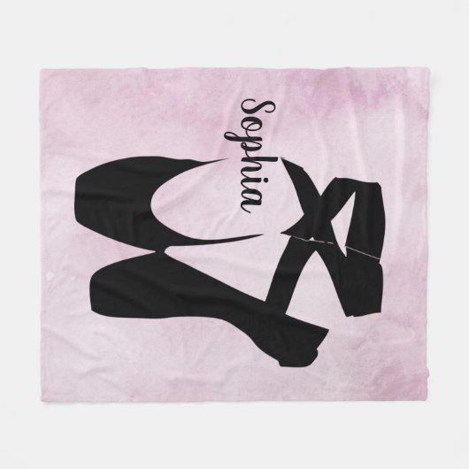 Ballet Shoes Design Fleece Blanket (Vorderseite (Horizontal))