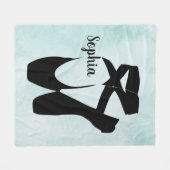 Ballet Shoes Design Fleece Blanket (Vorderseite (Horizontal))