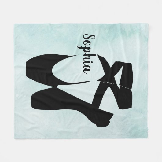 Ballet Shoes Design Fleece Blanket (Vorderseite (Horizontal))