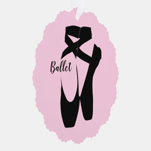 Ballet Shoes Design Paper Ornament Card (Rechts)