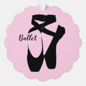 Ballet Shoes Design Paper Ornament Card Karte (Vorderseite)