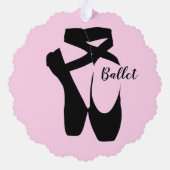 Ballet Shoes Design Paper Ornament Card Karte (Rückseite)