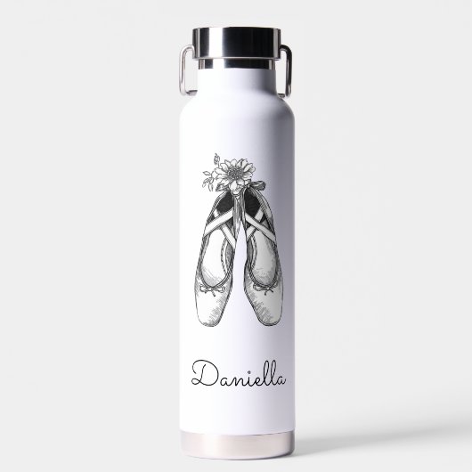 Ballet Shoes Hand Drawn Trinkflasche (Vorne)
