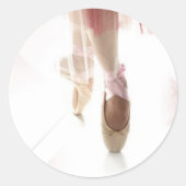 Ballet Shoes Runder Aufkleber (Vorderseite)