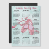 Ballet Shoes Slippers 2025 Kalender Magnetkarte (Vorne/Hinten)