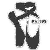 Ballet Shoes Slippers Design Square Vinyl Sticker (Vorderseite)