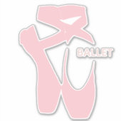 Ballet Shoes Slippers Design Square Vinyl Sticker (Vorderseite)