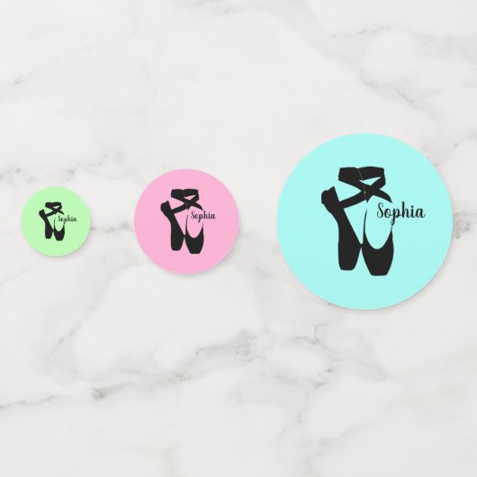 Ballet Shoes Slippers Design Table Confetti Konfetti (Rückseiten)