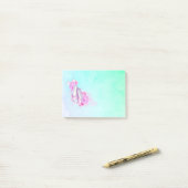 Ballet Shows Bows and Peonies in Pink Wasserfarben Post-it Klebezettel (Auf Schreibtisch)