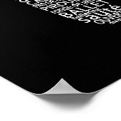 Ballet Showtypografie Schwarz-Weiß Poster (Ecke)