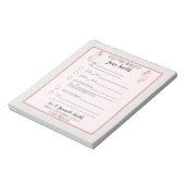 Ballet Slipper School Note 1 Kind Notizblock (Rotiert)