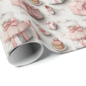 Ballet Slippers and Tutus in Soft Pink Elegance Geschenkpapier (Rolleneckpunkt)
