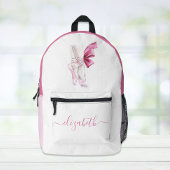 Ballet Slippers Aquarellfarbe Rosa Bedruckter Rucksack
